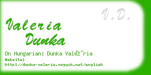 valeria dunka business card